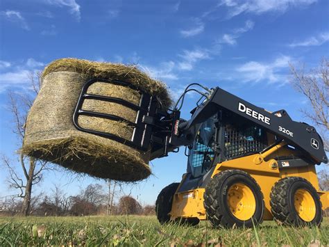 bale squeeze skid steer|john deere round bale grabber.